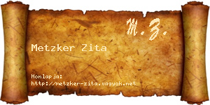 Metzker Zita névjegykártya